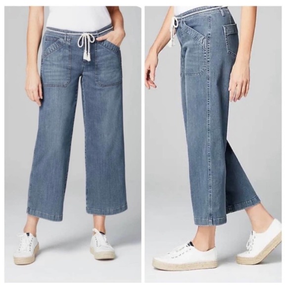 J. Jill Denim - J. Jill Nantucket Full Leg Crop Denim Jeans Size 14